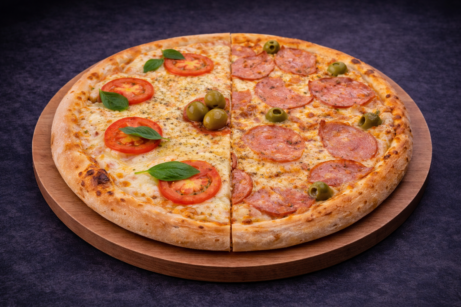 Pizza Meio a Meio Salgada